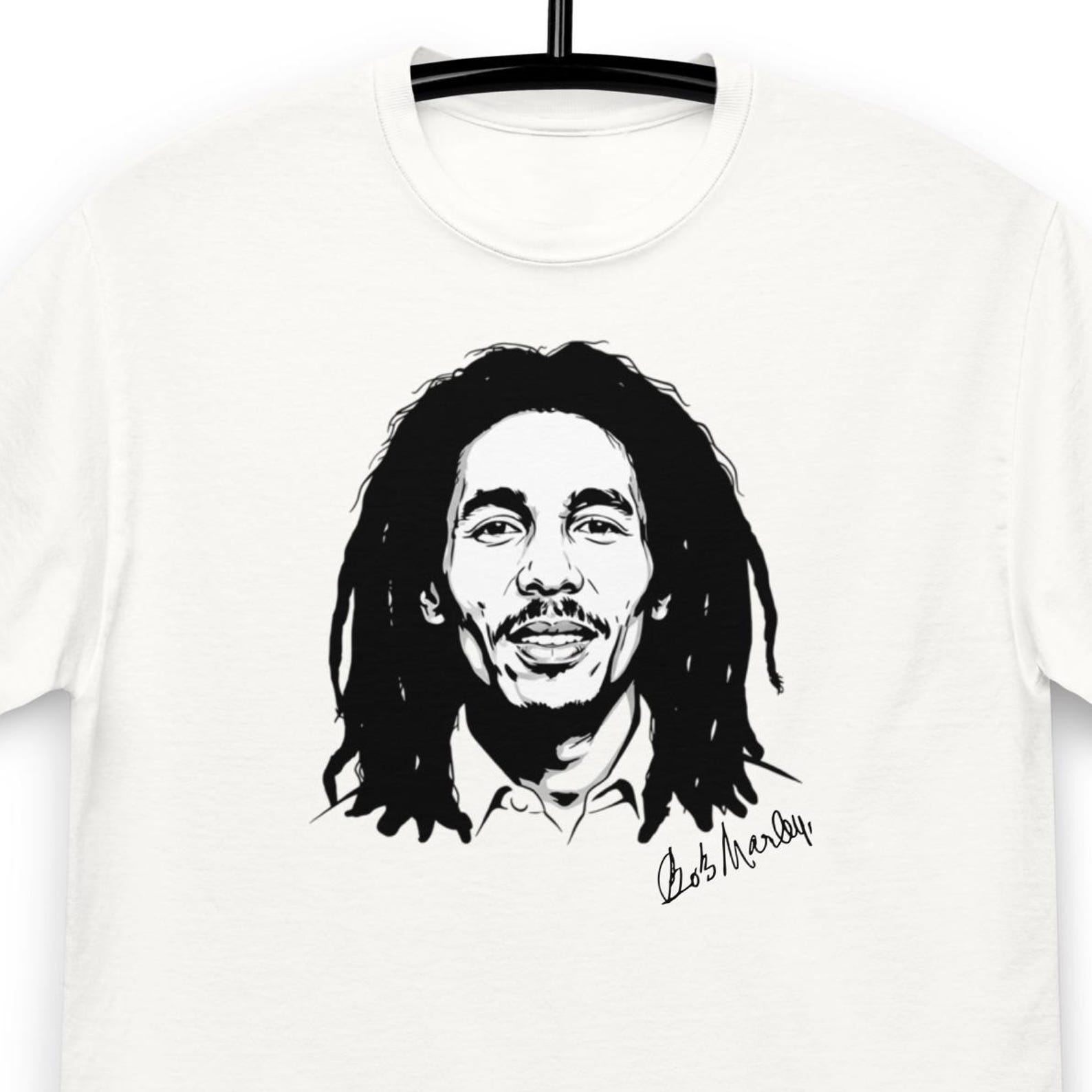 One Love Vibe - Classic Bob Marley Portrait T-Shirt, Reggae Legend Tee 3XL