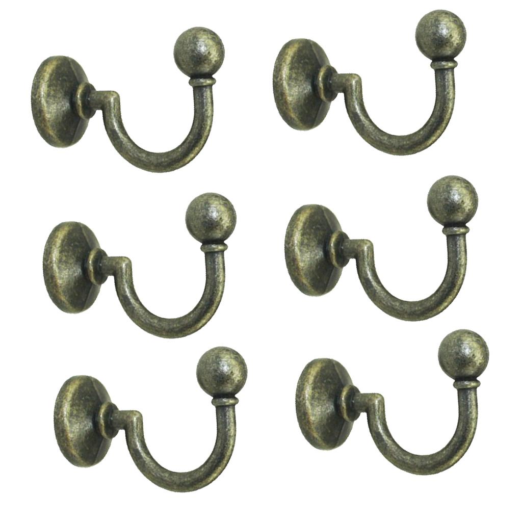 6 Hat Coat Clothes Key Hooks Single Wall Door Hanger Types