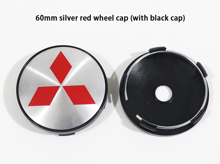 4pcs Mitsubishi 56mm 60mm ABS Car Emblem Wheel Center Hub Cap Auto Rim Refit Dust-proof Badge Covers Sticker Styling Accessories