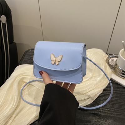 New Summer Shoulder Messenger Bag Chain Trendy Mini Square Bag Sweet and Delicate Butterfly Small Women's Bag