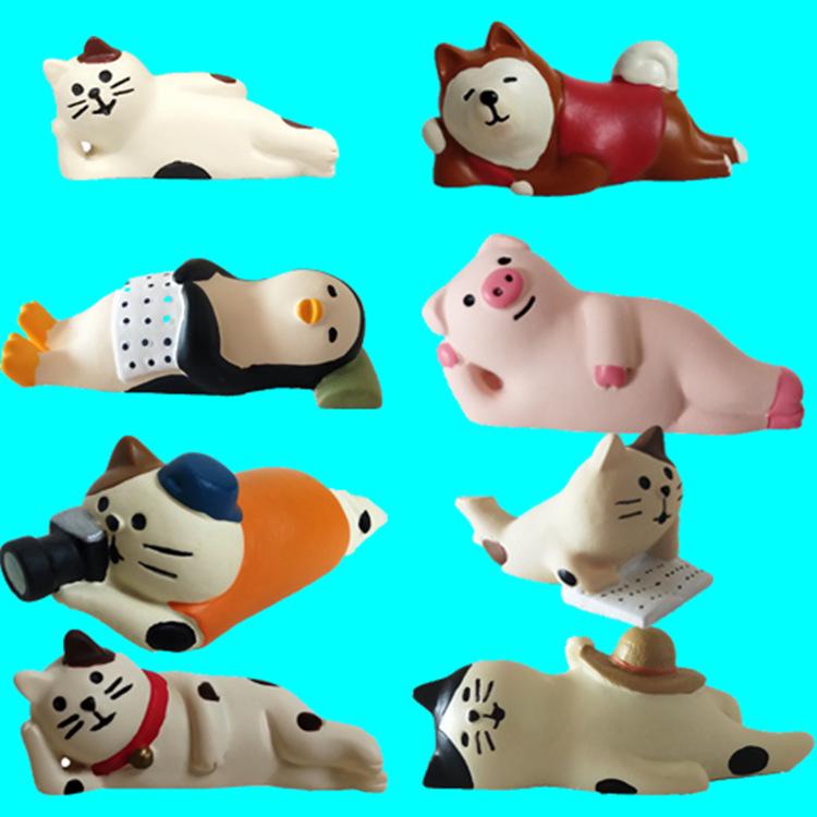 Weißer Katzen-Telefon- & Tablet-Ständer - Kreatives Harz-Ornament Geschenk