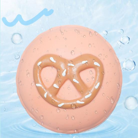 Latex Macaron Dog Chew Toy with Squeaker Puppy Teething Cleaning Interactive Toy for Small Medium Large Breed