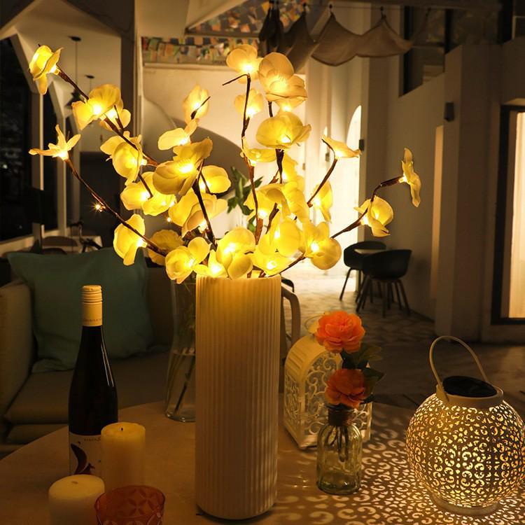 LED String Branch & Holiday Lights - Flashing Room & Vase Decor