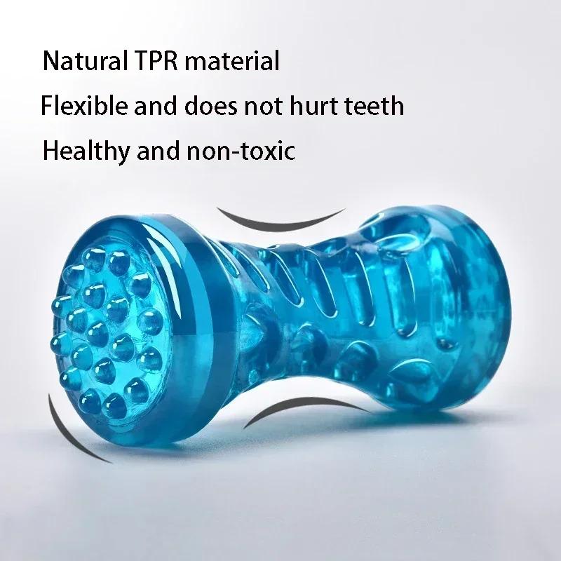 Resistant Bite Resistant Pet Toy Toothbrush Bone Sturdy Dog Toy Interactive Puppy Game Toy Dog Bone Rubber Puppy Chew Dog