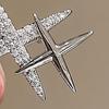 Rhinestone Star Brooch Double Star Lapel Pin Sparkling Star Brooch Pin Fashion Accessory for Men Women Shirts Coats