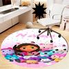 Custom Name Gabby's Dollhouse Printed Round Rug Carpet Chair Rug Area Rug Entryway Doormats,for Office Chair Living Room Bedroom Kitchen Room.