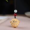 Cute Sheep Goat Shape Charm Diy Making Accessories Jewelry Findings Keychain Components Wood Car Keyring Sandalwood Keychains