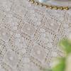 Elegant French Wheat and Floral Lace Tablecloth - RectangularTable Cover with Ruffled Edges, Ideal for Kitchen & Dining Decor, Dining Table Accessory