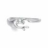 WOSTU S925 Silver Panther Leopard Ring for Women Elegant Big Cat Animal Adjustable Rings With Green Crystal Eyes Statement Gift