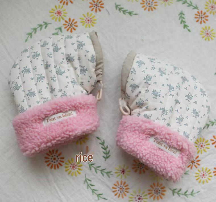 Korea Kids' Outdoor Scooter Quilted Cartoon Anti-freeze Gloves