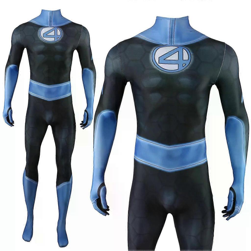 Fantastic Four Cosplay Costume Superhero 3D Printed Spandex Bodysuit Mister Fantastic Richards Zentai Outfit Halloween Costume