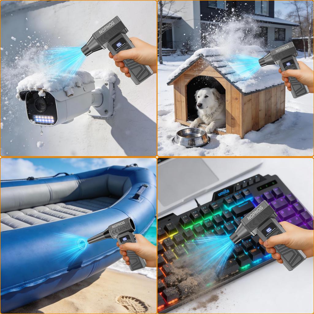 Mehrzweck- Schneegebläse-Staubsauger Autozubehör Auto Starker Lüfter Turbo-Gebläse Düsenlüfter Reinigungs-Blaswerkzeug Blasen und Saugen