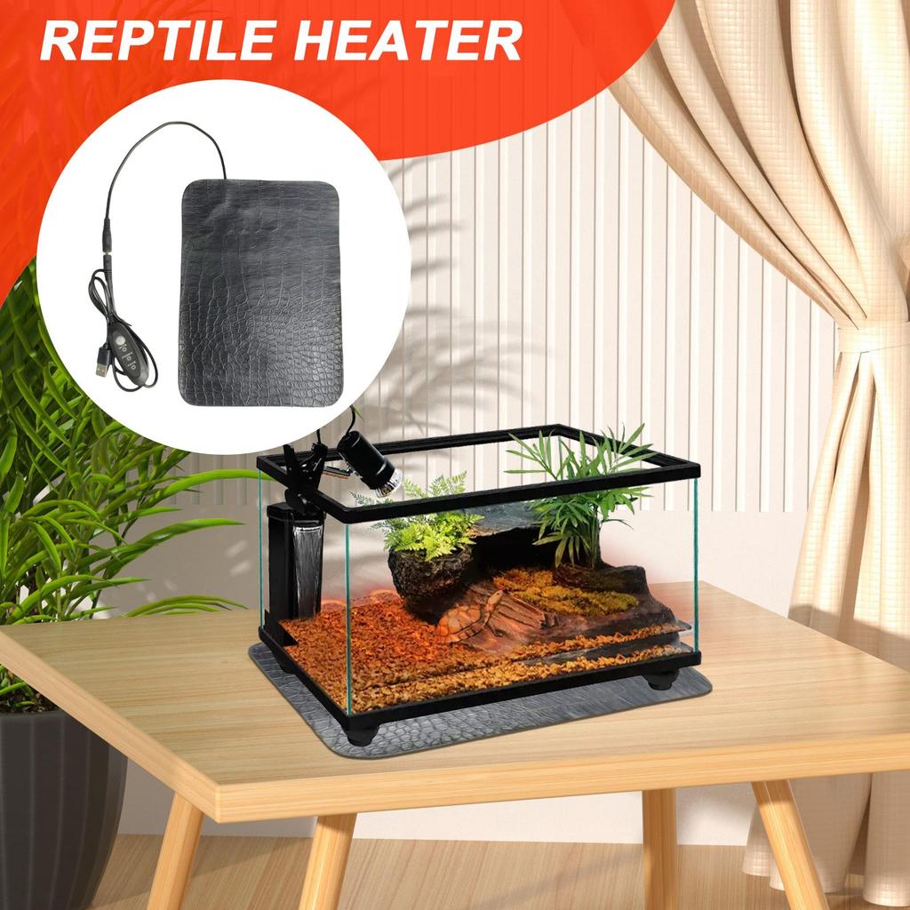 Heat Mat For Reptiles 3 Temperature Settings Terrarium Heater Heat Pad For Reptile Tank For Turtle Lizard Frogs Snake Hermit