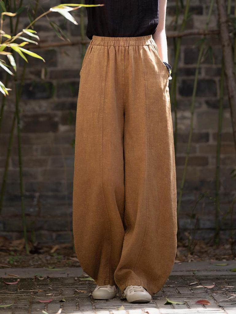 Women's New Arrival Spring Cotton Linen Casual Zen Meditation Pants