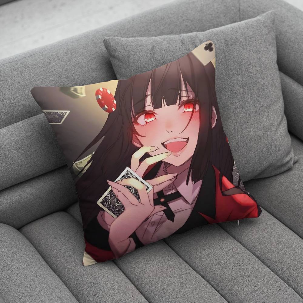 K-kakegurui A-Animation yumeko Наволочка Наволочка Домашние Подушки для Дивана Подушки для Автомобиля Наволочка Наволочка для Офиса Подушка 16x16Inch