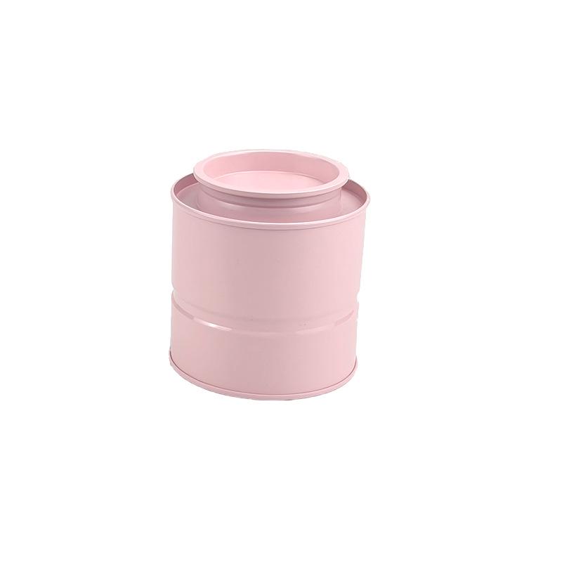 

Stackable Tinplate Storage and Gift Packaging Can - Solid Color for Tea and Candles 90*95mm розовый