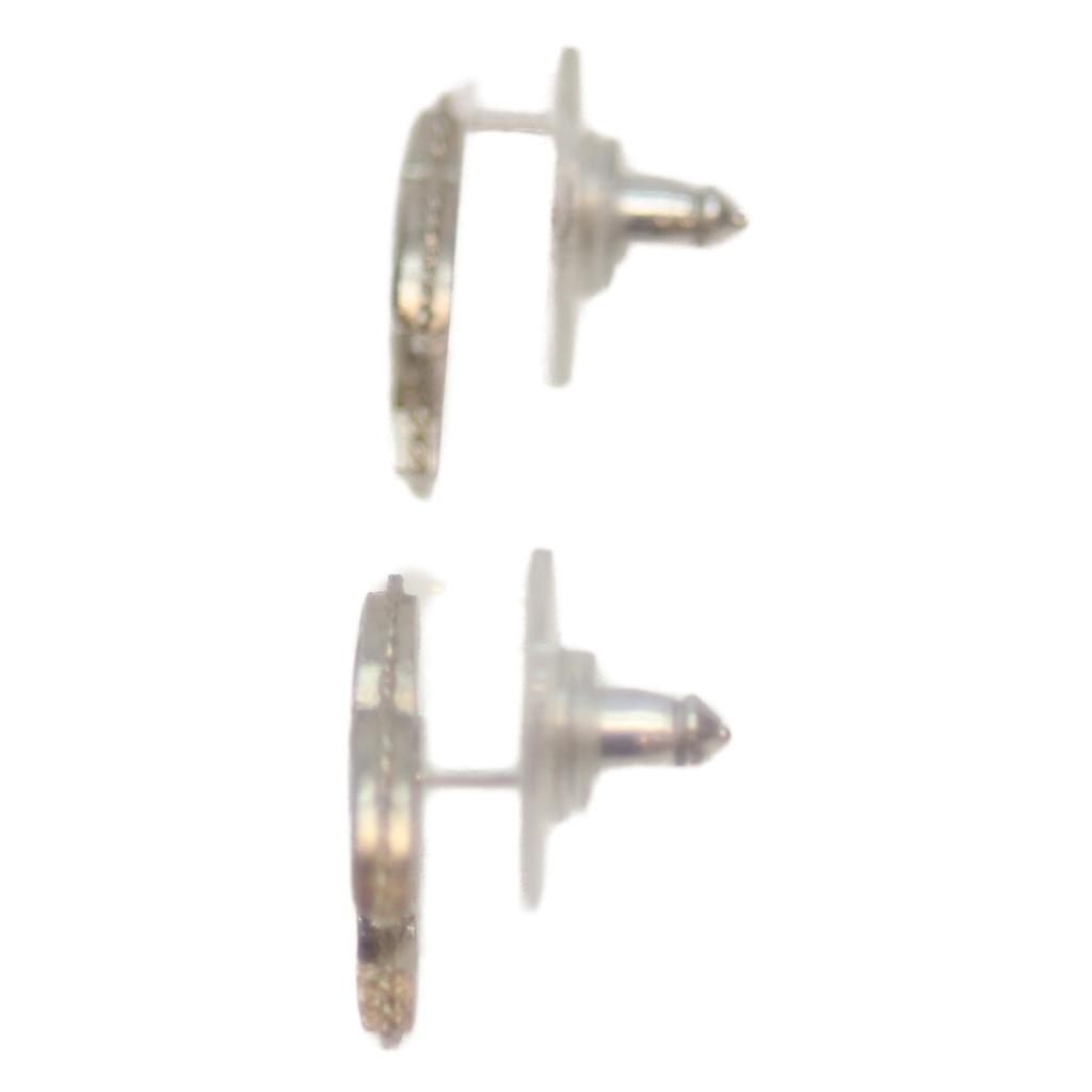 Chanel 12A Silber CC Logos Ohrring Ohrring SilberGebraucht