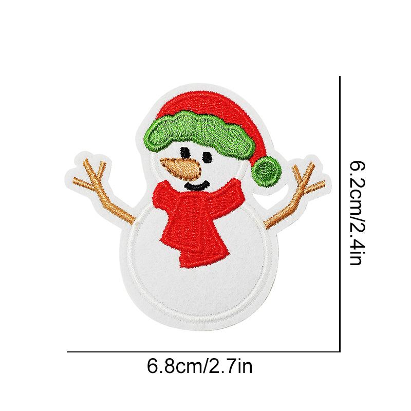 1pc Santa Claus For Clothing Bags Badge Sticker DIY Appliques Cartoon Christmas Emblem Embroidery Patches Iron On