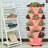 Stackable Plant Pot Creative Petal Design Multi Layers Plant Container Garden Tools