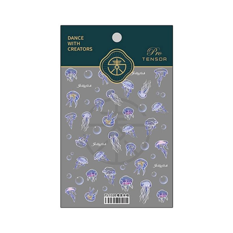 

Colorful Jellyfish Shape Drop Glue Figurine Nail Sticker Practical Nails Decorations Handamde Gift for Women Girl 1