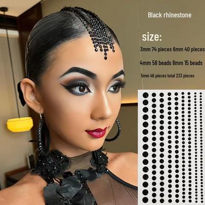 Lateinamerikanischer Tanz Strass Kopfschmuck für Ballroom Wettbewerb - Selbstklebendes Hochsteckfrisur Accessoire