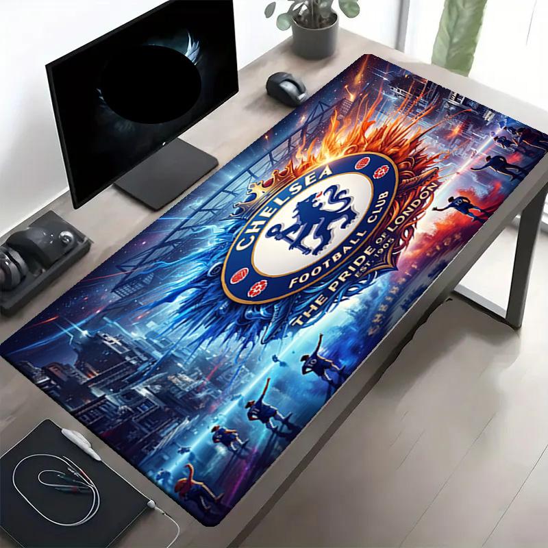 Chelsea FC Print Mouse Pad, Anti‑Slip Desktop keyboard Mat, for PC Laptop Gaming Working Daily Use, Cool Festival Birthday Gift