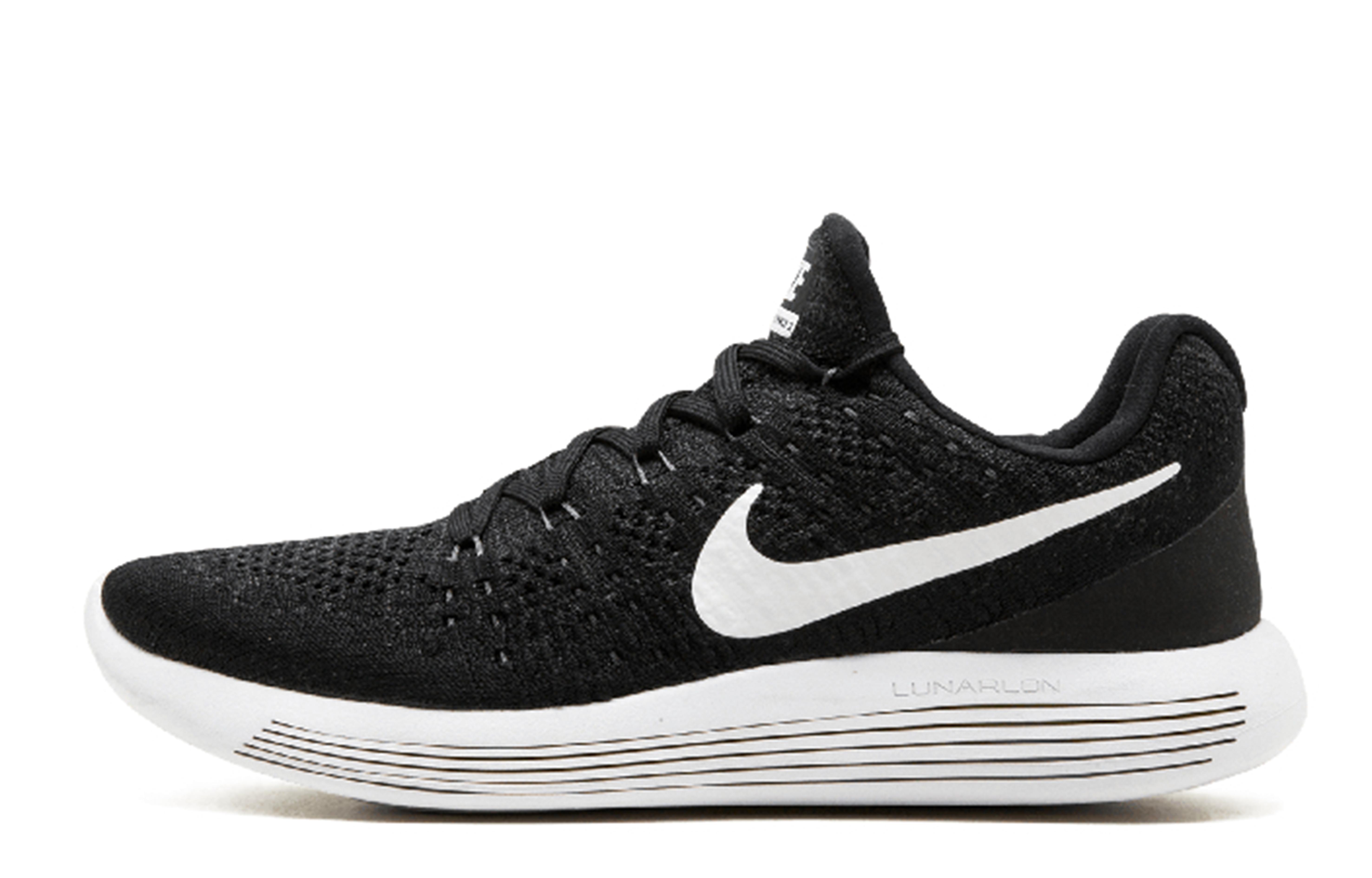 Nike Lunar Epic Flyknit 2 Low Black White Women s 863780-001 35.5