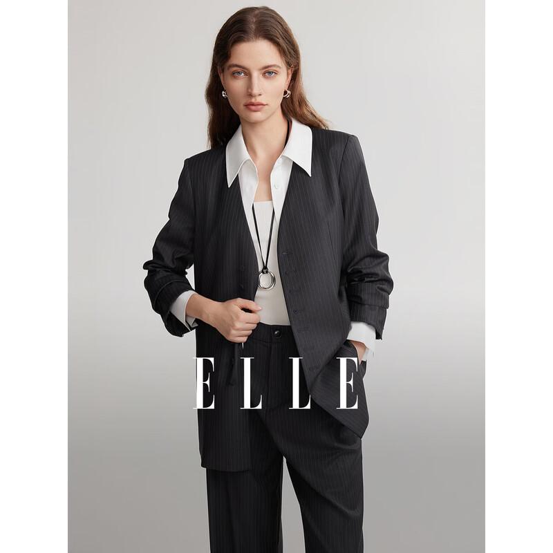 ELLE Women s French Lace Cuff Blazer S