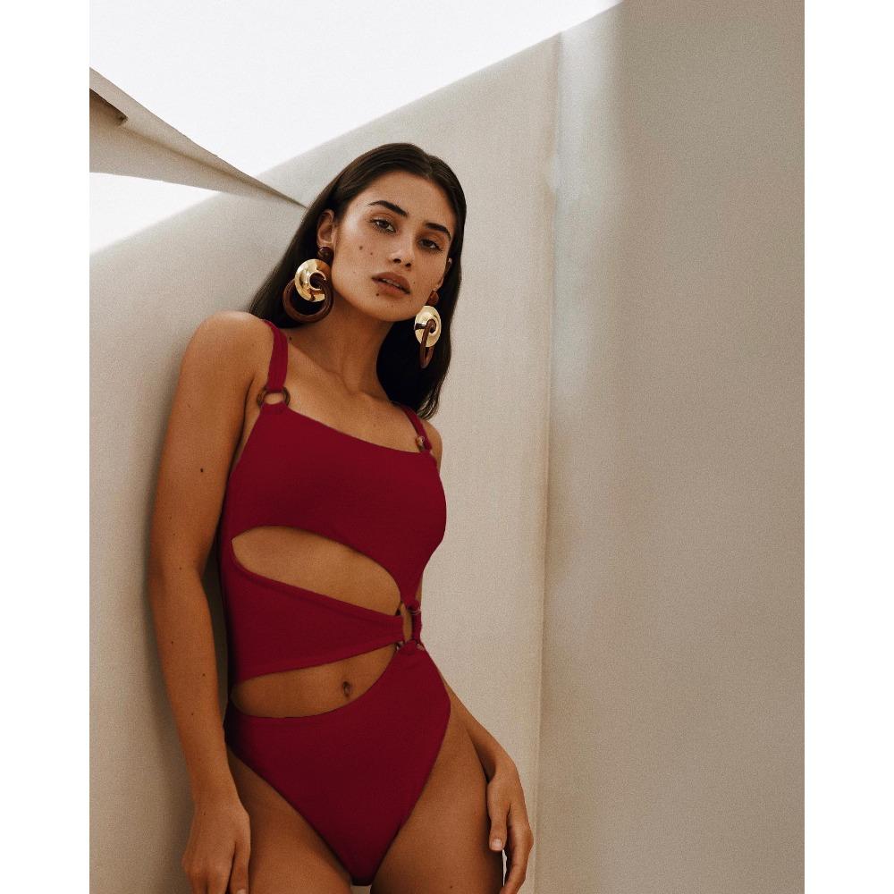 Sexy One-piece Swimsuit Tight Solid Color Bikini Women European and American Bikini