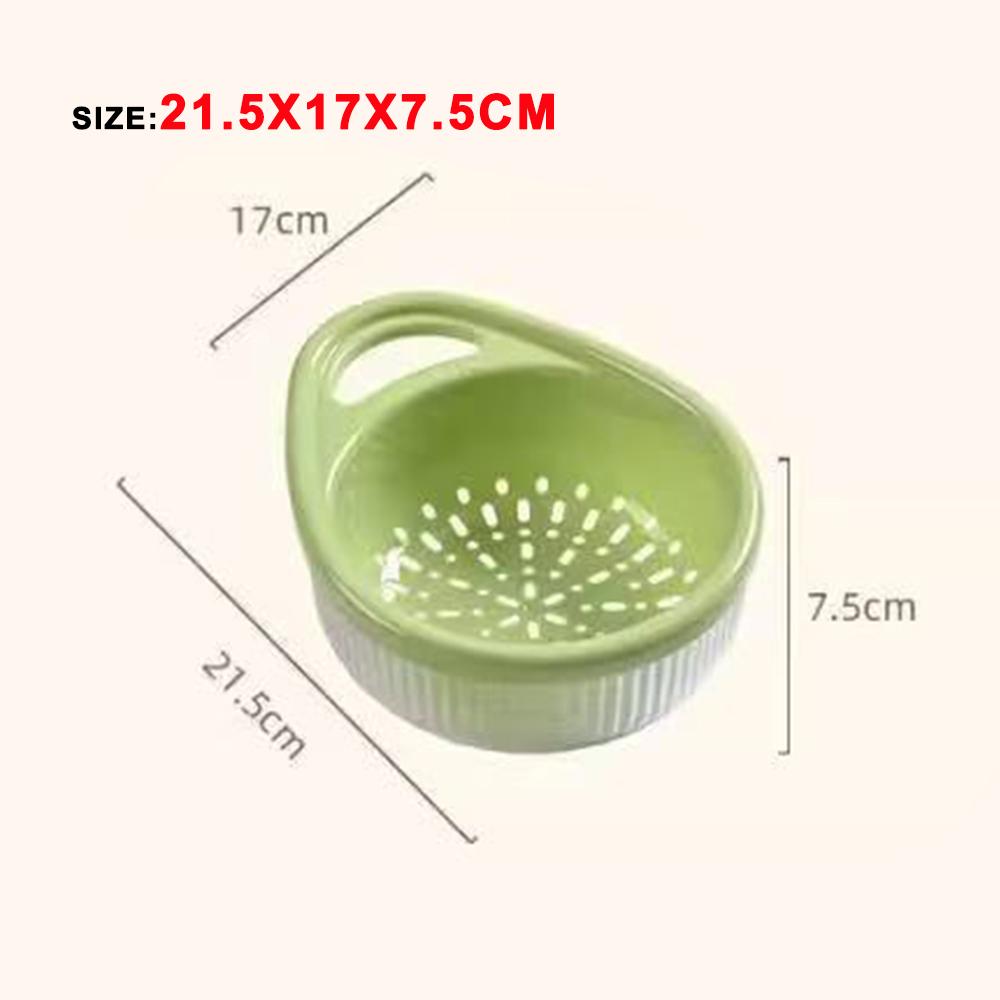 Double-layer Resistant Sink Strainer Leftover Drain Basket Fruit and Vegetable Washing Basket Hanging Drainer Rack Kitchen Accessories Storage Box