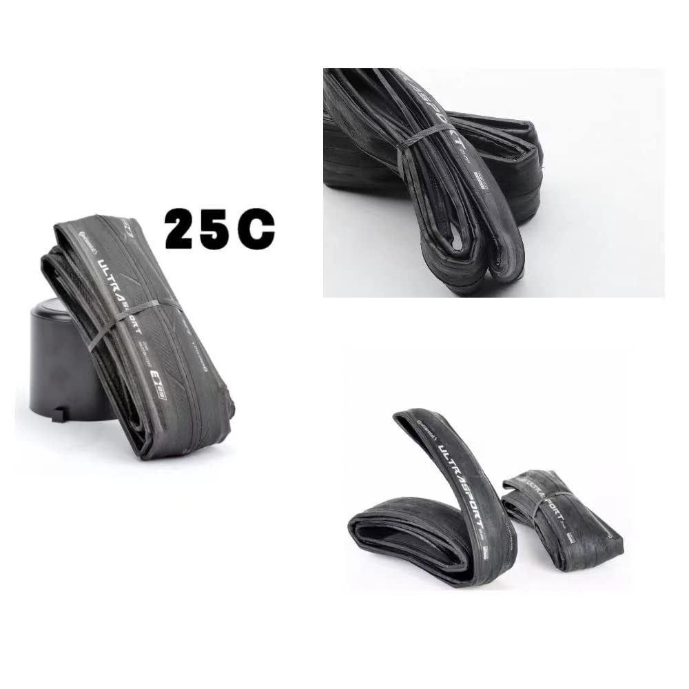 Continental Ultra Sport 3 700x25C FB Bicycle Black Black-Black (0150457) Tire [Used]