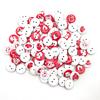 100Pcs Round Love Heart Wooden Buttons Sewing Scrapbooking Cards Craft DIY Decor