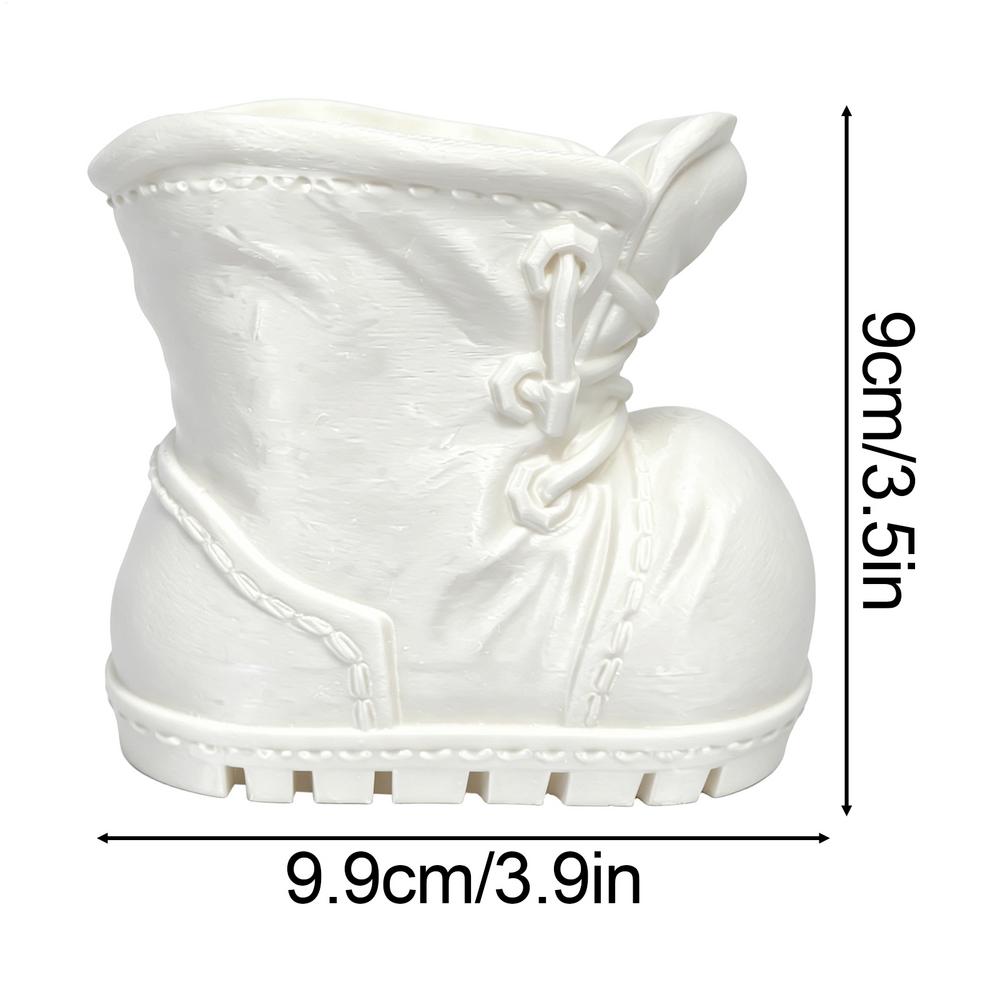 Flower Pots for Indoor Plants Funny Boot Shaped Container Flowerpot Windowsill Garden Pots for Desks Bookshelves Windowsills белый