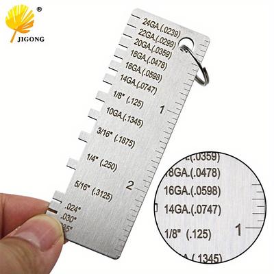 1Pc Metal Sheet Thickness Gauge Welding Gage Soldering Inspection Tools Stainless Steel Portable Welder Ruler Wire Gauge