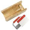Scatola Stampo per Sapone in Legno e Set Tagliere per Sapone Stampo Rettangolare in Silicone con Scatola in Legno