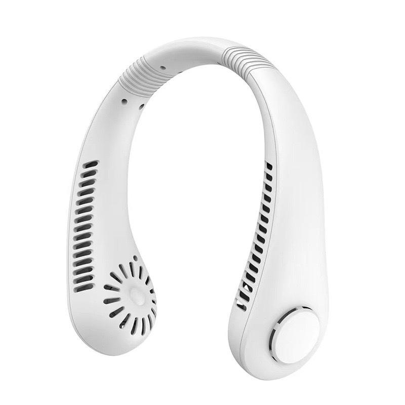 Portable Neckband Leafless Fan: USB Rechargeable Mini Fan for Outdoor Sports 165*65*200 mm белый