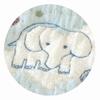 Baby Face Made In 25 X Meringue Elephant Infant BL Jōgan Towel, Japan, 70cm, Gauze, Blue, Design, ELMG-100