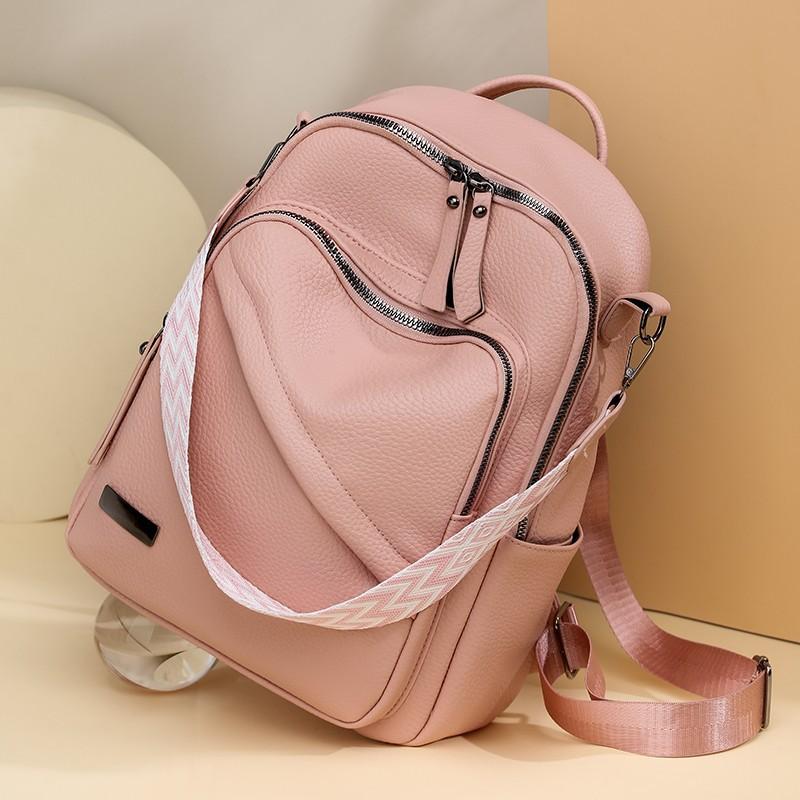 Backpack New Women's Retro Simple Shoulder Bag Multi-layer Versatile Travel Backpack Student School Bag