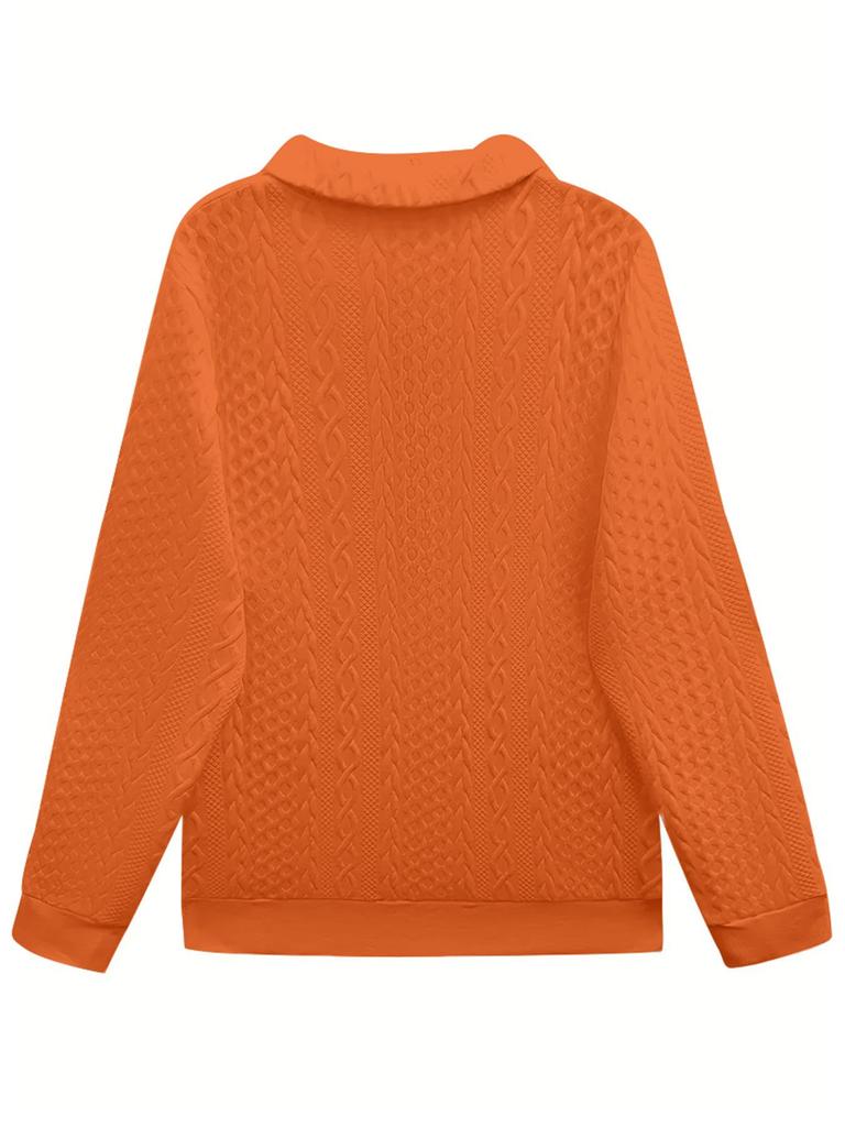 Women's Casual Lapel Zipper Pocket Sweatshirt - 2025 Autumn/Winter Collection