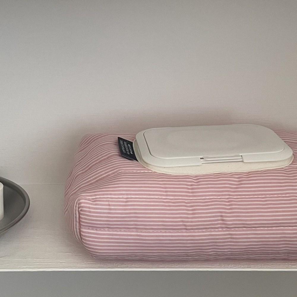 Tragbare Feuchttuchbox Gestreift Gesteppt Auto Taschentuchbox Feuchttuchbeutel Wohnzimmer Organizer