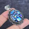 Pendentif Bijou en Argent Sterling 925 avec Pierre Précieuse en Verre Dichroïque Naturel 2.17" ETC-14011