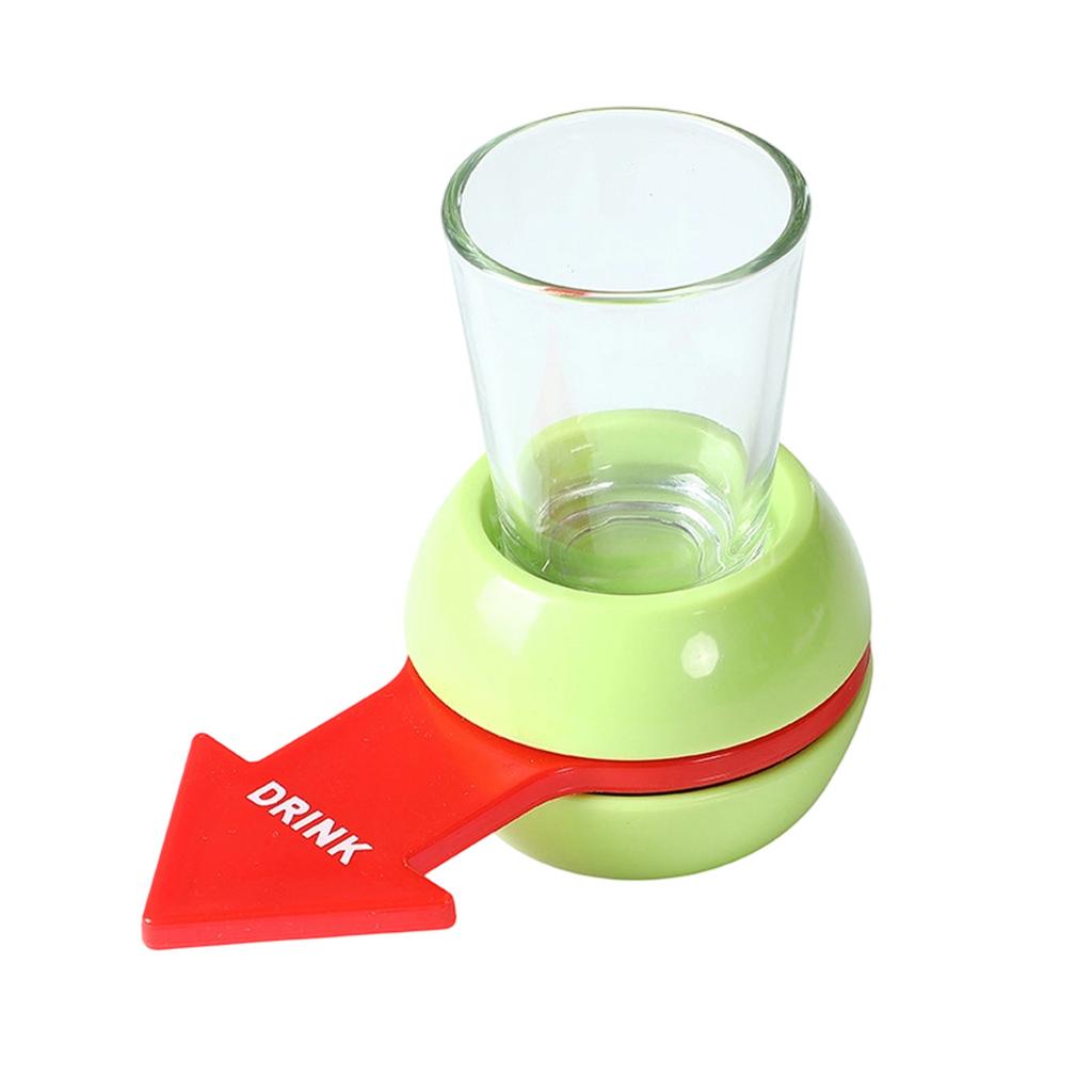 Arrow Spinner Shot Glass Game Set for Parties and Gatherings Interactive Finger Spin Board with Glass Cup for Group Entertainment