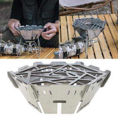 Camping Gaskocher Windschutz Edelstahl Outdoor Kocher Windschutz für Camping Picknick Rucksackreisen Kochen