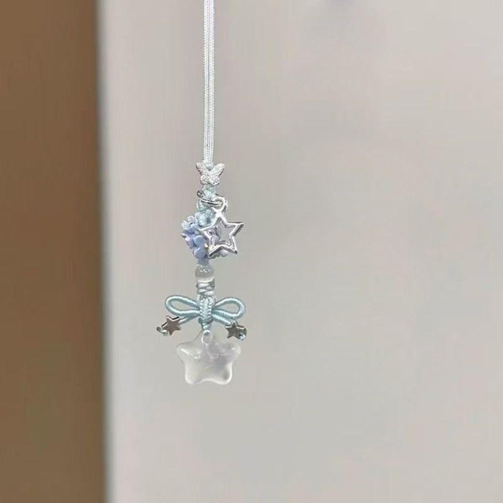 Ice Transparent Mobile Bag Pendant Chinese Style Mobile Phone Strap  Women Girls
