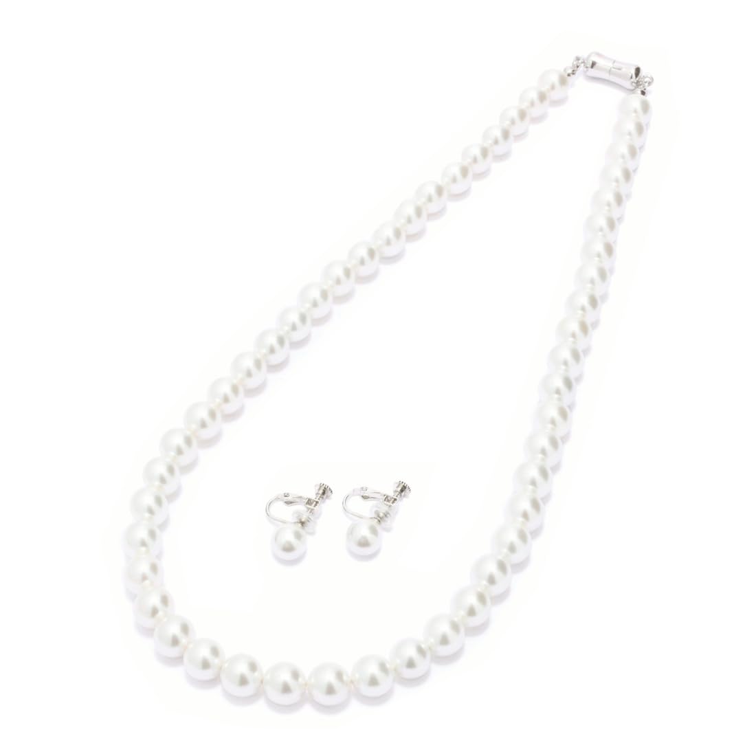 

Pearl magnetic earrings and pierced earrings made in natural top quality Hanadama 8mm case and warranty 6 sizes to choose from necklace [CRANES