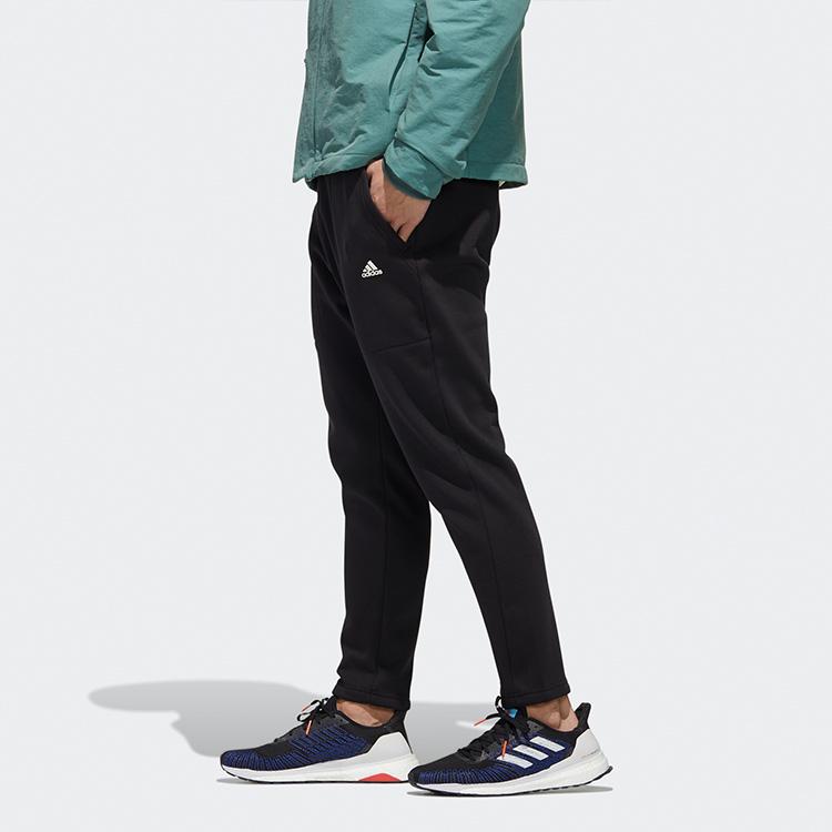 Adidas Solid Color Casual Running Sports Fleece Pants Men Bottoms Black GM4461