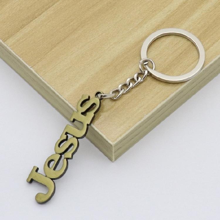 Fashionable Metal Letter/Fish/Crosses Pendant Key Rings Charm for Trendsetters