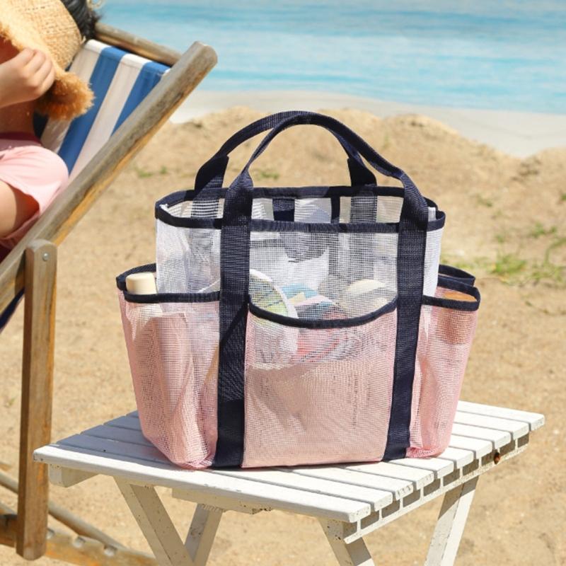 Toiletry Bag Shower Bag Swimming Bag Shower Caddy Bag Makeup Cosmetic Organizer Bag Double-Layers Beach Bag