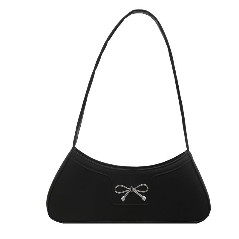 Schleife Damen Tasche Mode PU Schulter Umhängetasche Nischen Design Elegante Unterarmtasche
