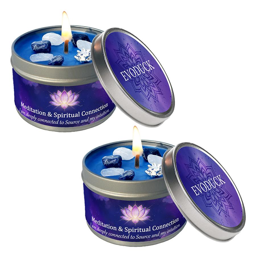 3oz Divine Guidance Scented Candle with Crystals,for Gifting to Female Friends - Perfect for Christmas, Halloween & Home Use